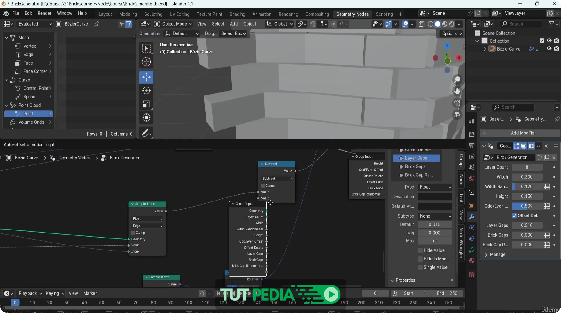 Blender Basics Geometry Node Brick Walls Workshop