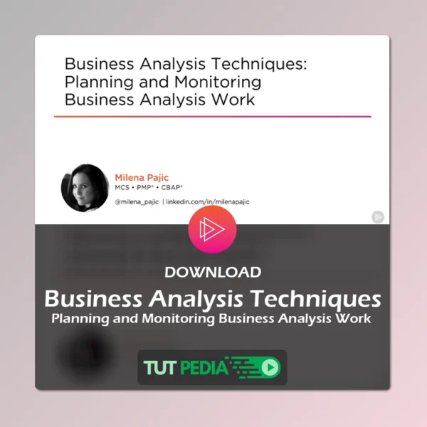 Business Analysis Techniques: Planning and Monitoring Business Analysis Work Course By Milena Pajic