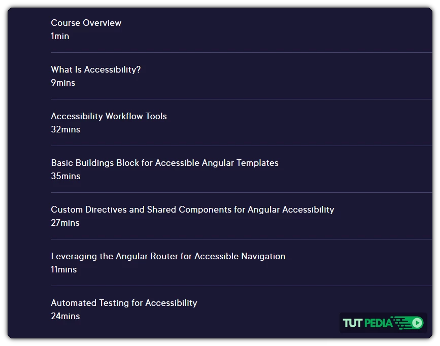 Accessibility in Angular Course By Lara Newsom