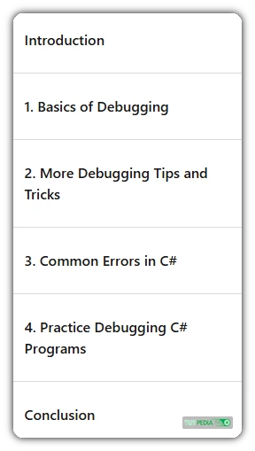 Debugging in C# Course 